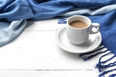 kahve ve eşarp arka plan