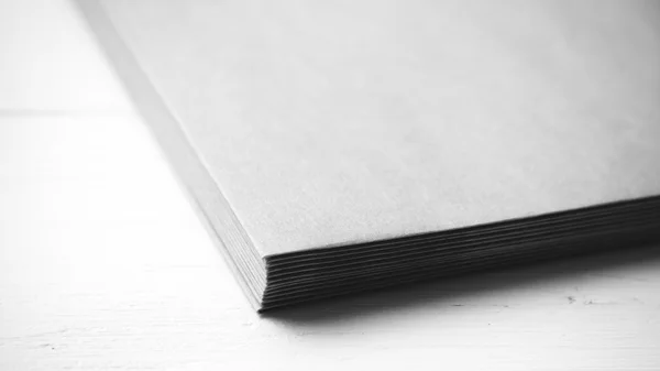 Small of stack paper black and white color — Stock Photo, Image