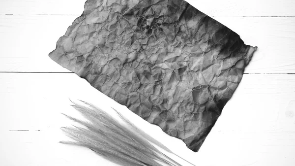 Eski kahverengi kağıt ve buğday siyah ve beyaz renk — Stok fotoğraf