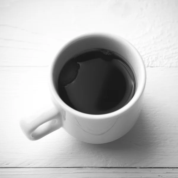 Dirty coffee black and white color — Stock Photo, Image