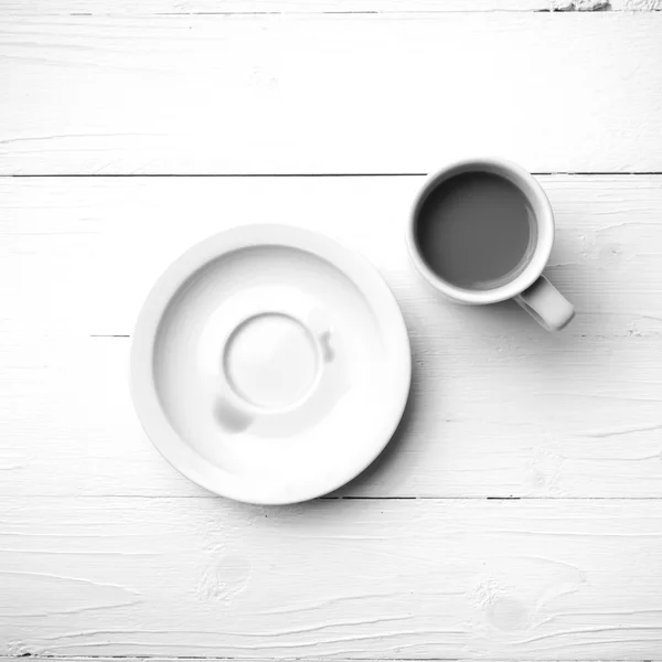 Taza de café mancha de color blanco y negro —  Fotos de Stock