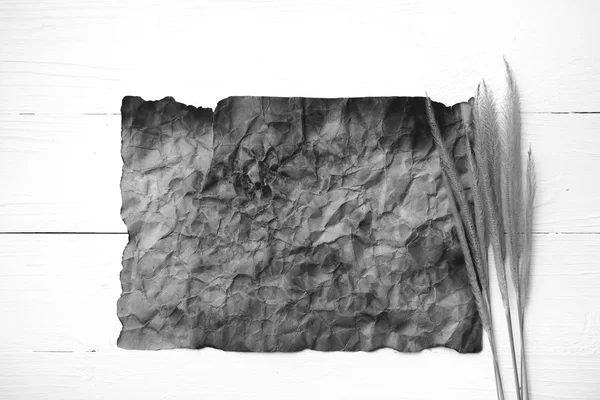 Stary papier brązowy i pszenicy czarno-biały kolor — Zdjęcie stockowe