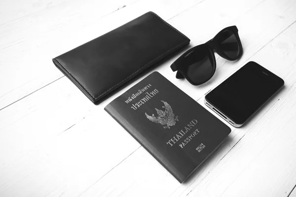 Travel gadget black and white color — Stock Photo, Image