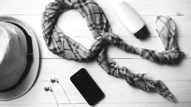 stil yaz araçları siyah ve beyaz renk