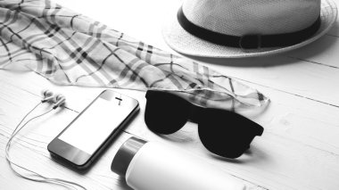 stil yaz araçları siyah ve beyaz renk