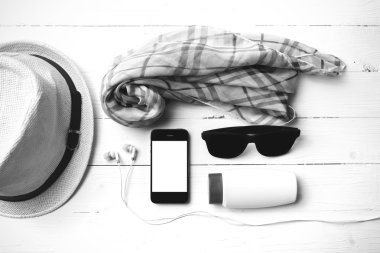 stil yaz araçları siyah ve beyaz renk