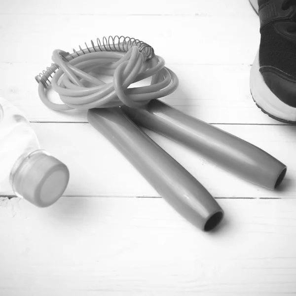 Fitnessgeräte schwarz und weiß Farbton Stil — Stockfoto