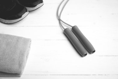 Fitness Ekipmanları siyah ve beyaz renk stili