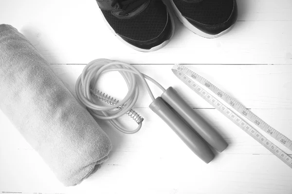 Fitness apparatuur zwart-witte kleur Toon stijl — Stockfoto