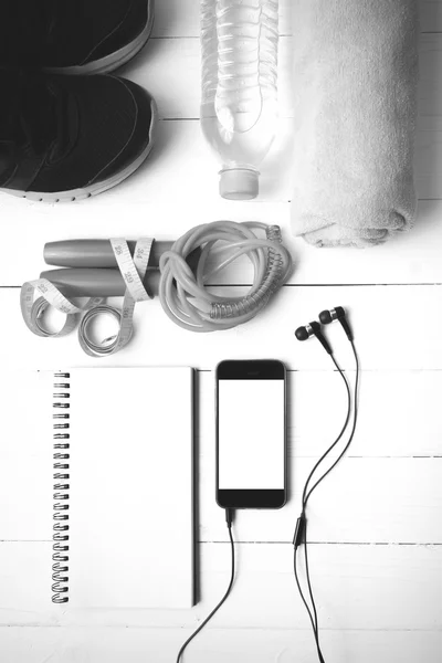 Egnethetsutstyr i svart og hvit tonestil – stockfoto