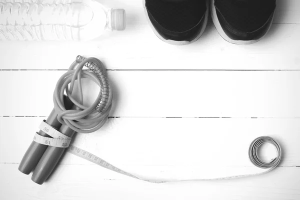 Fitness apparatuur zwart-witte kleur Toon stijl — Stockfoto