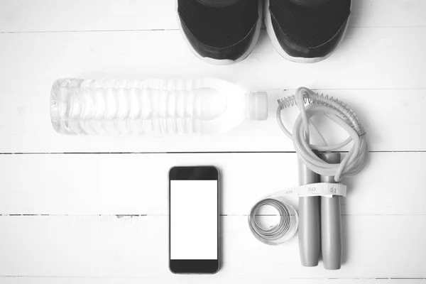 Fitness equipment black and white tone color style — Stock Photo, Image