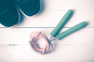 Ayakkabı koşma ve atlama ipi vintage tarzı