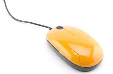 Turuncu fare üzerinde beyaz izole