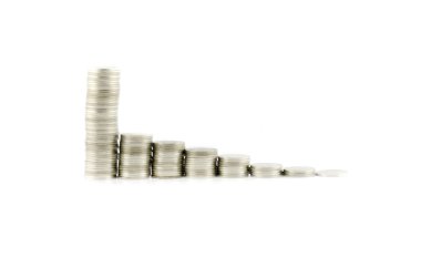 Gümüş sikke izole