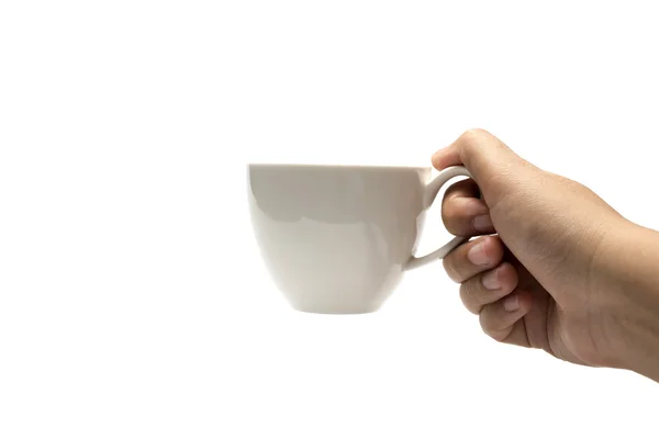 Handvast koffiekopje — Stockfoto