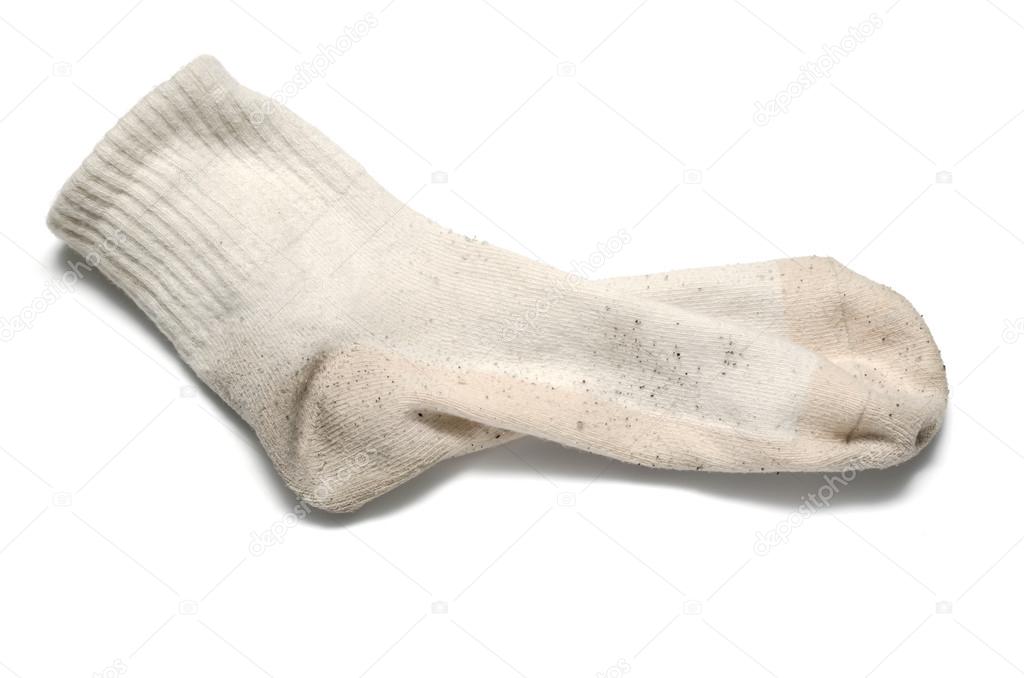 dirty sock isolated