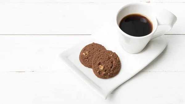 Coffee cup with cookie — Stock Photo, Image