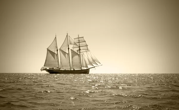 Old three mast schooner — Stock Photo, Image