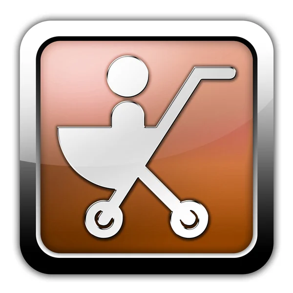 Icon, Button, Pictogram Stroller — Stock Photo, Image