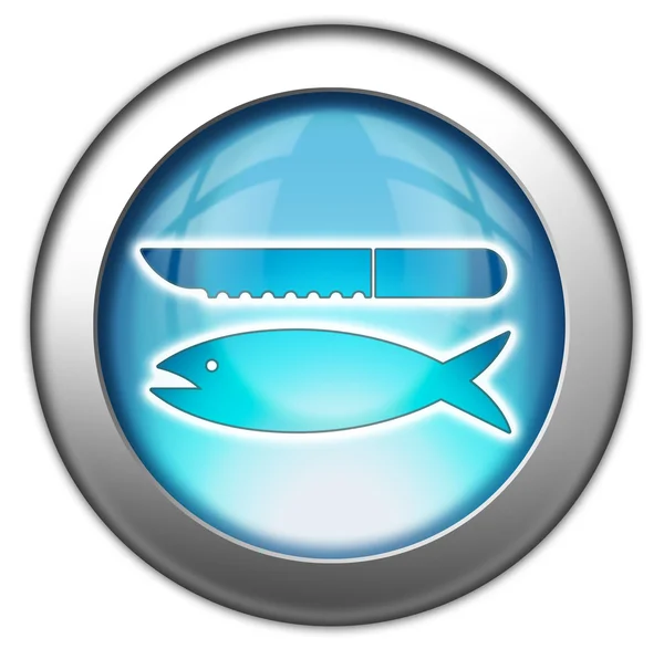 Icon, Button, Pictogram Fish Cleaning — Stock Photo, Image