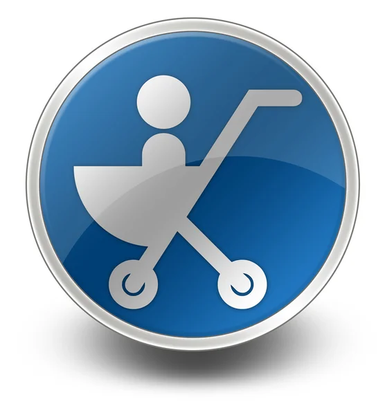 Pictogram, knop, Pictogram wandelwagen — Stockfoto