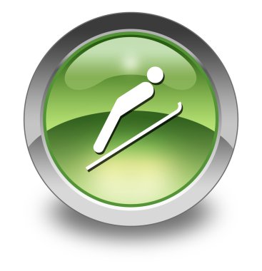 Simge, düğme, piktogram Kayak atlama