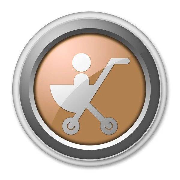 Icon, Button, Pictogram Stroller — Stock Photo, Image