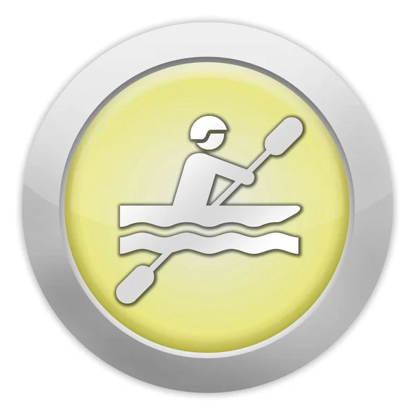 Piktogram ikona, przycisk, spływy kajakowe — Zdjęcie stockowe