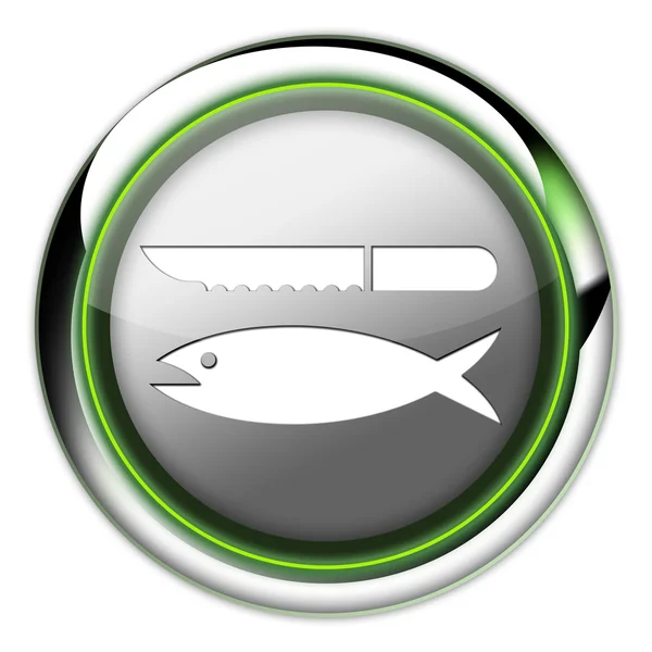 Icon, Button, Pictogram Fish Cleaning — Stock Photo, Image