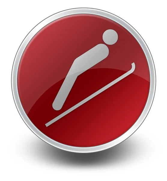 Icon, Button, Pictogram Ski Jumping — Stock Photo, Image