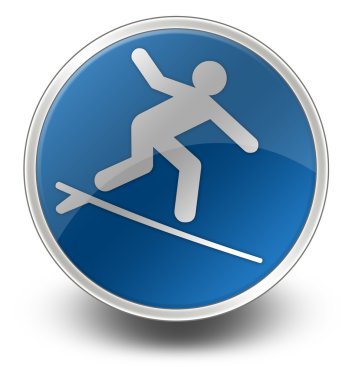 Simge, düğme, piktogram sörf