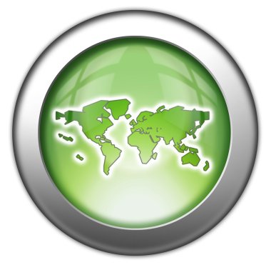 Simge, düğme, piktogram Dünya Haritası