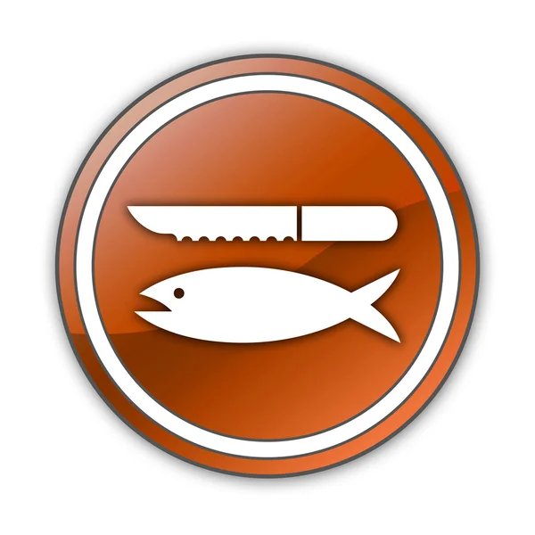 Icon, Button, Pictogram Fish Cleaning — Stock Photo, Image