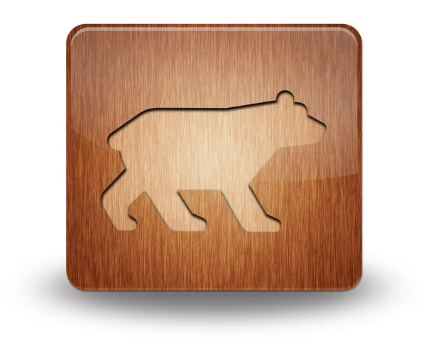 Ikona, przycisk, piktogram niedźwiedź — Zdjęcie stockowe