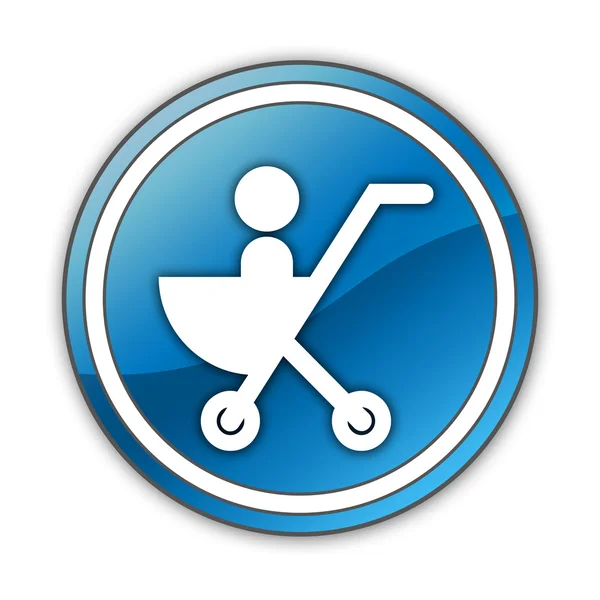 Pictogram, knop, Pictogram wandelwagen — Stockfoto