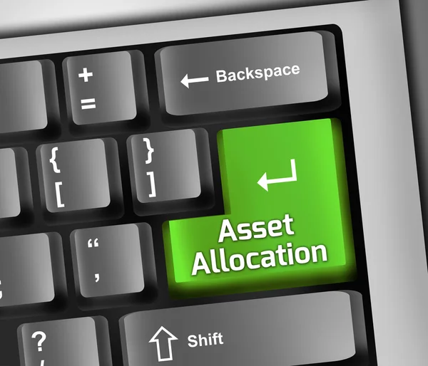 Tastatur Illustration Asset Allokation — Stockfoto