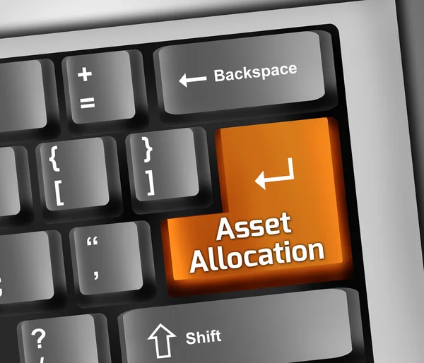 Tastatur Illustration Asset Allokation — Stockfoto