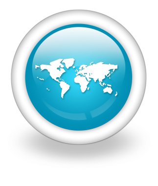 Simge, düğme, piktogram Dünya Haritası