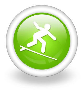 Simge, düğme, piktogram sörf