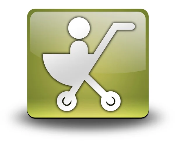 Ikon, knapp, piktogram barnvagn — Stockfoto