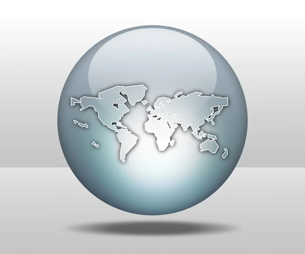 Icon, Button, Pictogram World Map — Stock Photo, Image