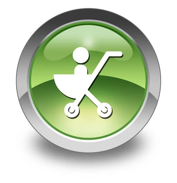 Icon, Button, Pictogram Stroller — Stock Photo, Image