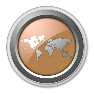 Simge, düğme, piktogram Dünya Haritası