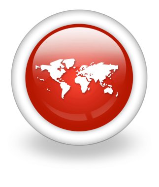 Simge, düğme, piktogram Dünya Haritası