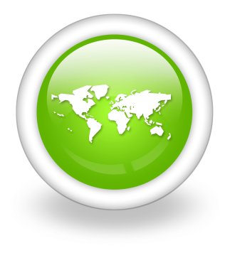 Simge, düğme, piktogram Dünya Haritası