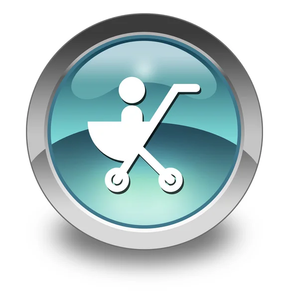 Icon, Button, Pictogram Stroller — Stock Photo, Image