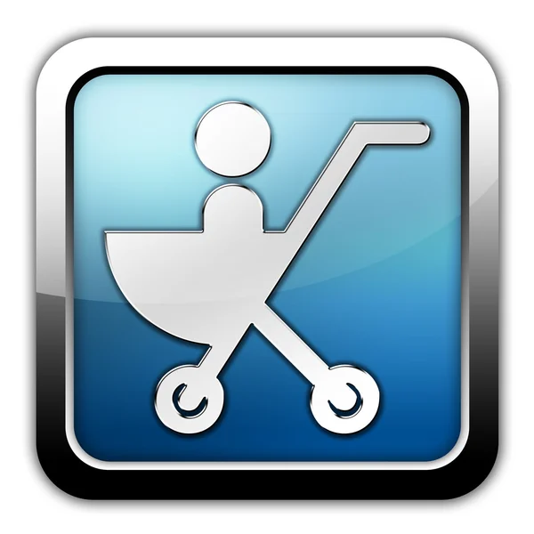 Icon, Button, Pictogram Stroller — Stock Photo, Image