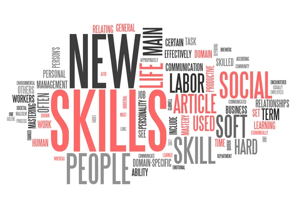 Word Cloud New Skills — Stock Photo, Image