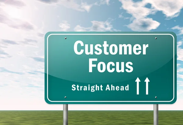 Segnaletica Customer Focus — Foto Stock